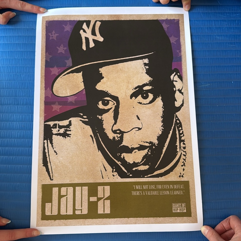 Jay-Z Gold and Purple Art Print